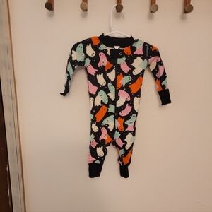Hanna Andersson Multicolor Ghost Print Kids Footie